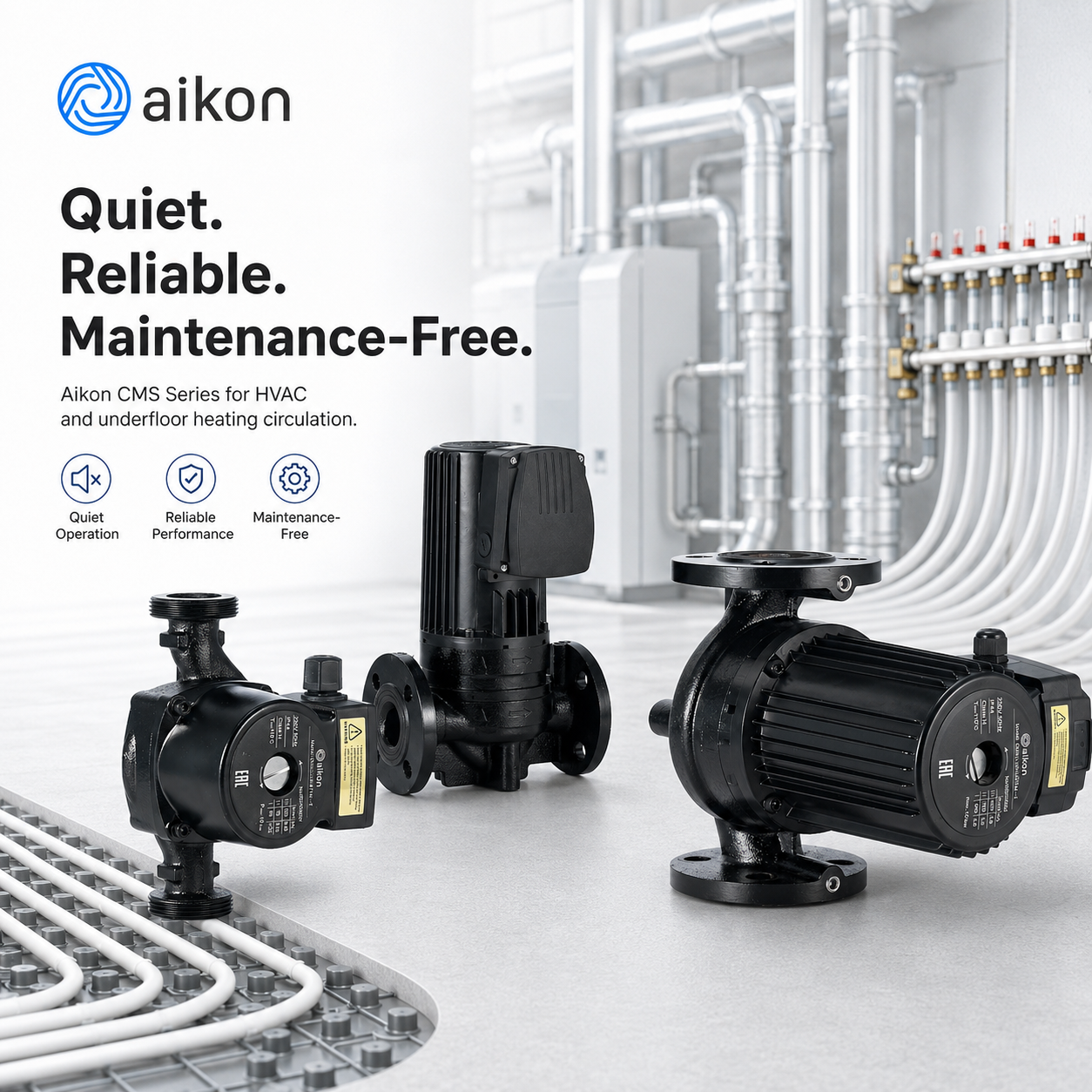 Why Canned Motor Pumps Are Quieter Than Standard Circulators in Villa & Commercial Underfloor Heating?