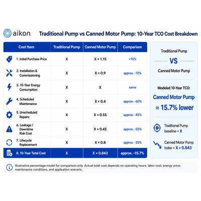 Canned Motor Pump vs Conventional Mechanical Pump: 10-Year TCO Comparison for HVAC Systems